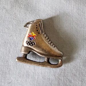 Ice Skate Charm with Olympic symbol